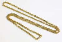 Lot 323 - A gold double twisted wire belcher link chain