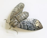 Lot 330 - A cased Austro-Hungarian silver moth brooch