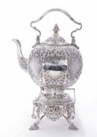 Lot 64 - A substantial Victorian silver kettle on stand