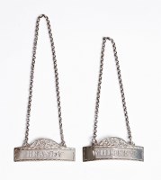 Lot 249 - A pair of Edwardian silver wine labels