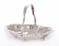 Lot 89 - A Victorian silver swing-handled basket