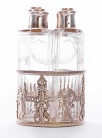 Lot 48 - A French silver scent bottle set