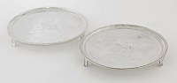 Lot 105 - A pair of George III silver salvers