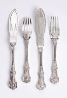 Lot 109 - A set of sixteen Victorian silver queen's pattern fish knives