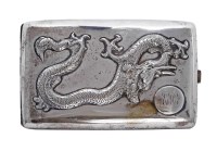 Lot 15 - A Chinese export silver cigarette case