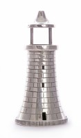 Lot 235 - A Victorian silver novelty lighthouse table lighter