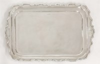 Lot 161 - A large silver two-handled tray