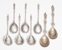 Lot 163 - A set of six Victorian silver apostle spoons