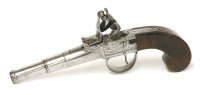 Lot 200 - A flintlock pocket pistol