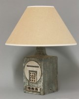 Lot 135 - A Troika pottery lamp base