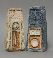 Lot 138 - Two Troika pottery coffin vases