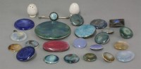 Lot 91 - Twenty-three cabochon discs and buttons