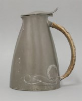 Lot 195 - A pewter water jug
