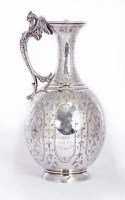 Lot 96 - A Victorian silver claret jug