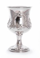 Lot 98 - A Victorian silver goblet