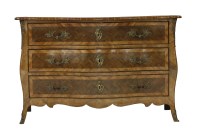 Lot 19 - An Italian walnut and kingwood commode