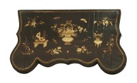 Lot 20 - A black lacquered triple fold-over table top