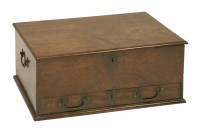 Lot 26 - A colonial padouk wood box