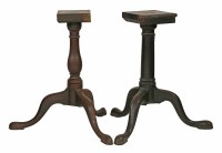 Lot 48 - Two George III mahogany tripod bases (2)