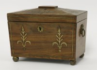 Lot 53 - A Regency strung partridge wood caddy