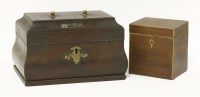 Lot 54 - A George III mahogany tea caddy