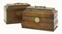 Lot 56 - A George III mahogany tea caddy