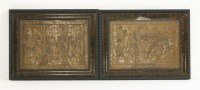 Lot 81 - A pair of Regency period rectangular bronze plaques