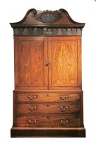 Lot 83 - A George III mahogany linen press