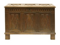 Lot 109 - An oak coffer