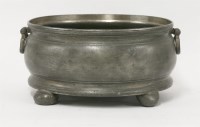 Lot 117 - A pewter wine cooler