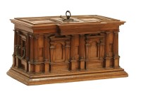 Lot 129 - A rare German walnut casket