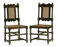 Lot 136 - A pair of rare Dutch Colonial ebony side chairs