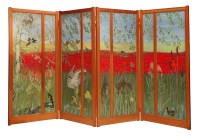 Lot 172 - A modern pine four-panel screen by Diana Lamb