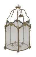 Lot 372 - A good brass hall lantern