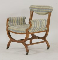 Lot 353 - An Edwardian inlaid satinwood 'X' framed chair