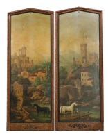 Lot 454 - An impressive pair of Continental slate panels