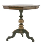 Lot 375 - A Sorrento ware and walnut centre table