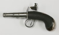 Lot 130 - A flintlock pocket pistol