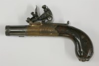 Lot 133 - A flintlock pocket pistol