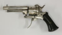 Lot 136 - A small Belgian pin fire pistol