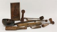 Lot 82 - A collection of fifteen 18th and 19th century treen items