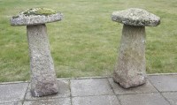 Lot 368 - A pair of granite staddle stones