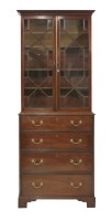 Lot 449 - A George III mahogany glazed bookcase