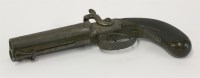 Lot 1211 - A 19th century double barrelled flintlock percussion pistol