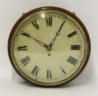 Lot 1255 - A 19th century mahogany wall clock