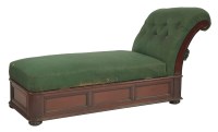 Lot 1388 - A Victorian mahogany day bed/ottoman