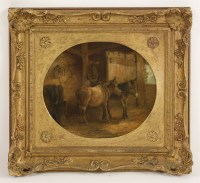 Lot 1333 - 19th century School
IN A STABLE
Oil on board