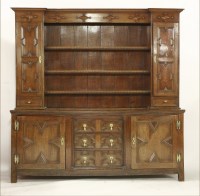 Lot 1456 - A George III oak dresser