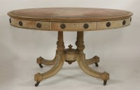 Lot 1453 - A Victorian light oak oval centre table