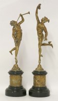 Lot 1122 - A pair of bronze figures of Mercury and Venus